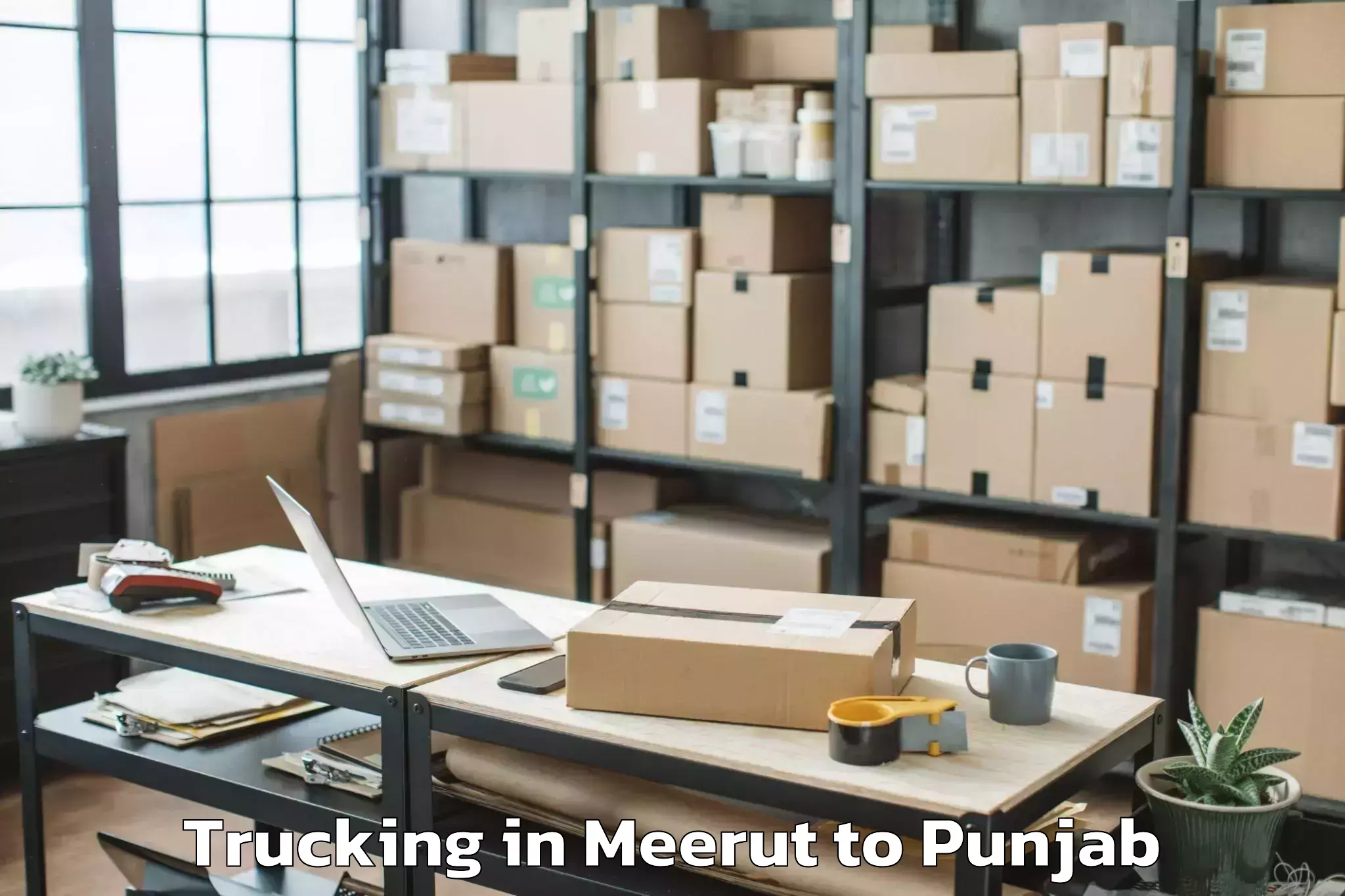 Top Meerut to Tapa Trucking Available